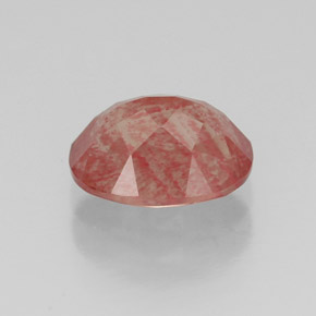 1.33캐럿 천연 허니 레드 안데신 라브라도라이트, 타원형 컷, 8.2×6.3 mm, VS