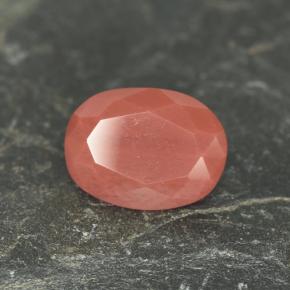 1.38캐럿 천연 허니 레드 안데신 라브라도라이트, 타원형 컷, 8.3×6.2 mm, VVS-VS