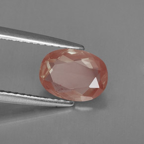 1.07캐럿 천연 허니 레드 안데신 라브라도라이트, 타원형 컷, 8.3×6.2 mm, VVS-VS