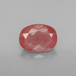 1.19캐럿 천연 허니 레드 안데신 라브라도라이트, 투명한, 8.3×6.2 mm, 투명/반투명