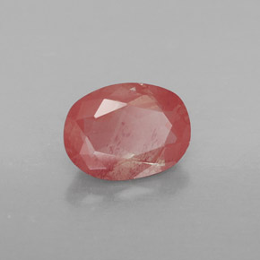 1.19캐럿 천연 허니 레드 안데신 라브라도라이트, 투명한, 8.3×6.2 mm, 투명/반투명