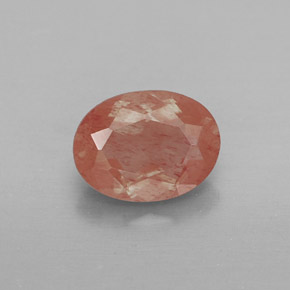 0.85캐럿 천연 허니 레드 안데신 라브라도라이트, 투명한, 7.1×5.4 mm, 투명/반투명