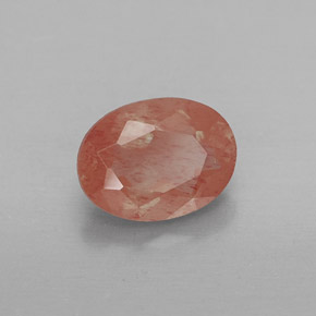 0.85캐럿 천연 허니 레드 안데신 라브라도라이트, 투명한, 7.1×5.4 mm, 투명/반투명
