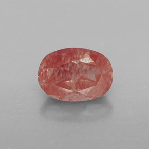 0.78캐럿 천연 허니 레드 안데신 라브라도라이트, 투명한, 7.2×5.1 mm, 투명/반투명
