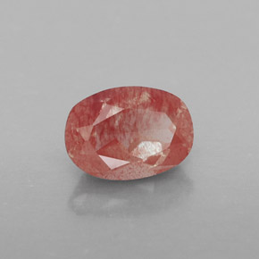 0.78캐럿 천연 허니 레드 안데신 라브라도라이트, 투명한, 7.2×5.1 mm, 투명/반투명
