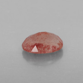 0.78캐럿 천연 허니 레드 안데신 라브라도라이트, 투명한, 7.2×5.1 mm, 투명/반투명