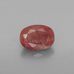 0.90캐럿 천연 허니 레드 안데신 라브라도라이트, 투명한, 7.3×5.3 mm, 투명/반투명