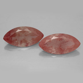 캐럿 천연 허니 레드 안데신 라브라도라이트 보석, 투명한, 14×7.1 mm, 투명/반투명