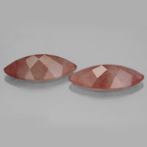 캐럿 천연 허니 레드 안데신 라브라도라이트 보석, 투명한, 14×7.1 mm, 투명/반투명