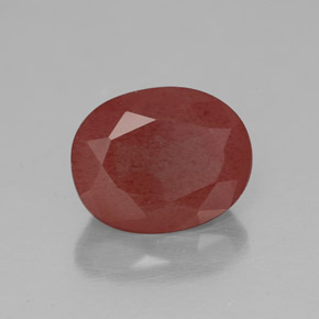 2.84캐럿 천연 허니 레드 안데신 라브라도라이트, 투명한, 10.2×8.1 mm, 투명/반투명