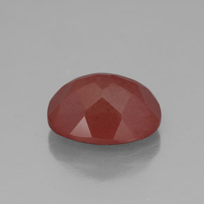 2.84캐럿 천연 허니 레드 안데신 라브라도라이트, 투명한, 10.2×8.1 mm, 투명/반투명