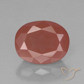 2.59ct 자연스러운 옅은 붉은 오렌지 안데신 래브라도라이트, 타원형, 투명/반투명