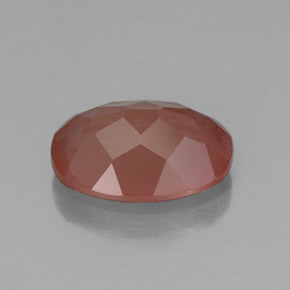 2.40캐럿 천연 피처럼 붉은 안데신 라브라도라이트, 투명한, 10.3×8.2 mm, 투명/반투명