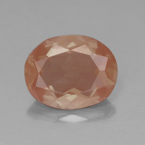 2.46캐럿 천연 허니 오렌지 안데신 래브라도라이트, 타원형 컷, 투명한