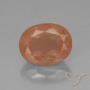 2.99ct 자연스러운 라이트 레드 오렌지 안데신 래브라도라이트, 타원형, 투명한