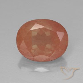 4.05ct 자연스러운 붉은 오렌지 안데신 래브라도라이트, 타원형, 투명한