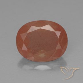 3.31ct 자연스러운 자몽 오렌지 안데신 래브라도라이트, 타원형, 투명한