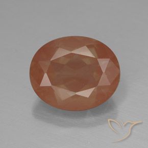 3.78ct 자연스러운 미디엄 오렌지 안데신 래브라도라이트, 타원형, 투명/반투명
