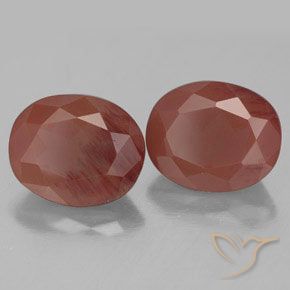 7.36캐럿 천연 피처럼 붉은 안데신 라브라도라이트 보석, 투명한, 11.2×9.1 mm, 투명/반투명