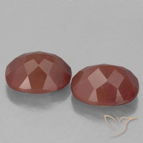 7.36캐럿 천연 피처럼 붉은 안데신 라브라도라이트 보석, 투명한, 11.2×9.1 mm, 투명/반투명