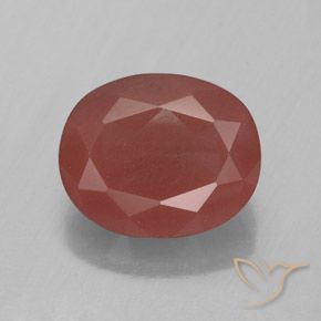 4.20ct 자연스러운 미디엄 레드 안데신 래브라도라이트, 타원형, 투명/반투명