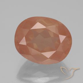 3.80ct 자연스러운 라이트 레드 오렌지 안데신 래브라도라이트, 타원형, 투명한