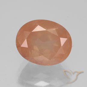 3.05ct 자연스러운 라이트 레드 오렌지 안데신 래브라도라이트, 타원형, 투명/반투명