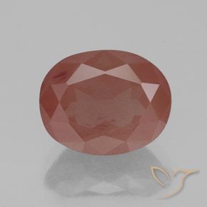 2.77ct 자연스러운 옅은 붉은 오렌지 안데신 래브라도라이트, 타원형, 투명/반투명