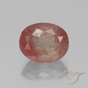 2.80ct 자연스러운 오렌지 레드 안데신 래브라도라이트, 타원형, 투명/반투명
