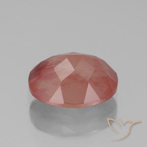 2.57캐럿 천연 옅은 붉은 오렌지 안데신 라브라도라이트, 투명한, 10.2×8.2 mm, 투명/반투명