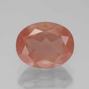 2.79캐럿 천연 허니 레드 안데신 라브라도라이트, 타원형 컷, 10.3×8.3 mm, 투명한