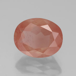 2.79캐럿 천연 허니 레드 안데신 라브라도라이트, 타원형 컷, 10.3×8.3 mm, 투명한