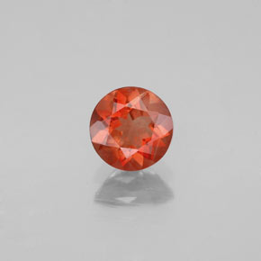 0.62캐럿 천연 레드 오렌지 안데신 라브라도라이트, 라운드 컷, 5.80 mm, VS