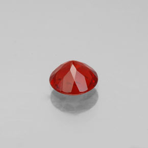 0.62캐럿 천연 오렌지 레드 안데신 라브라도라이트, 라운드 컷, 6.14 mm, VS-SI
