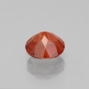 0.55캐럿 천연 오렌지 레드 안데신 라브라도라이트, 라운드 컷, 5.66 mm, VS