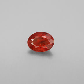0.66캐럿 천연 허니 오렌지 안데신 라브라도라이트, 타원형 컷, 7.3×5.4 mm, VS-SI