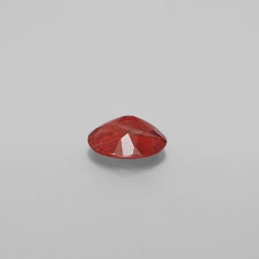 0.66캐럿 천연 허니 오렌지 안데신 라브라도라이트, 타원형 컷, 7.3×5.4 mm, VS-SI