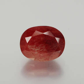 2.88캐럿 천연 허니 레드 안데신 라브라도라이트, 타원형 컷, 10.1×8 mm, 투명한