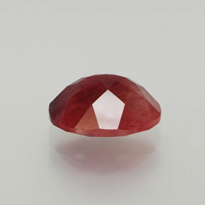 2.40캐럿 천연 허니 레드 안데신 래브라도라이트, 타원형 컷, 투명한