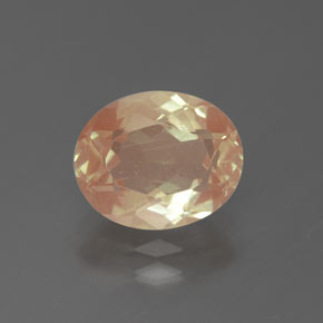 2.24캐럿 천연 미디엄 피치 안데신 라브라도라이트, 타원형 컷, 9.8×8 mm, 투명한