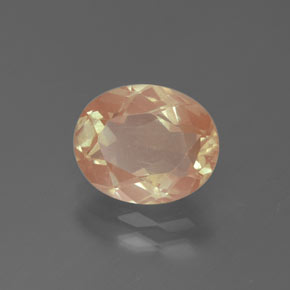 2.24캐럿 천연 미디엄 피치 안데신 라브라도라이트, 타원형 컷, 9.8×8 mm, 투명한