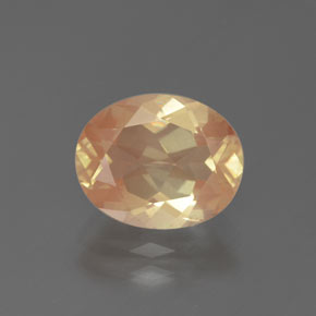 2.76캐럿 천연 허니 오렌지 안데신 라브라도라이트, 타원형 컷, 10.3×8.3 mm, 투명한
