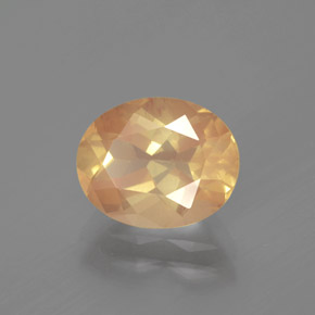 2.70캐럿 천연 샴페인 안데신 래브라도라이트, 타원형 컷, 투명한