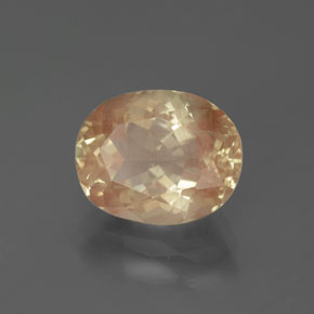2.98캐럿 천연 샴페인 안데신 라브라도라이트, 타원형 컷, 10.3×8.4 mm, 투명한
