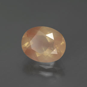2.61캐럿 천연 허니 오렌지 안데신 라브라도라이트, 타원형 컷, 10.2×8.2 mm, 투명한