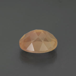 2.61캐럿 천연 허니 오렌지 안데신 라브라도라이트, 타원형 컷, 10.2×8.2 mm, 투명한