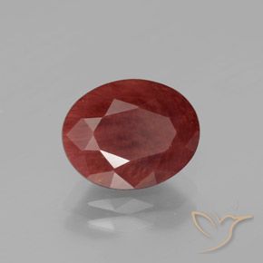 2.62캐럿 천연 상그리아 레드 안데신 라브라도라이트, 타원형 컷, 10.3×8.2 mm, 투명한