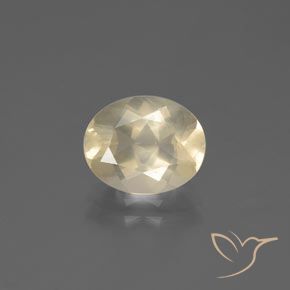 2.46ct 자연스러운 라이트 골드 안데신 래브라도라이트, 타원형, 투명한