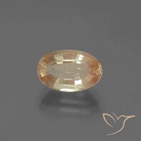 2.71ct 자연스러운 복숭아 황금 안데신 래브라도라이트, 타원형, 투명한