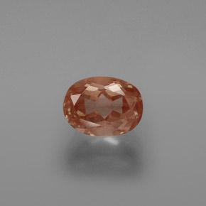 1.59캐럿 천연 허니 오렌지 안데신 라브라도라이트, 타원형 컷, 8.3×6.3 mm, 투명한